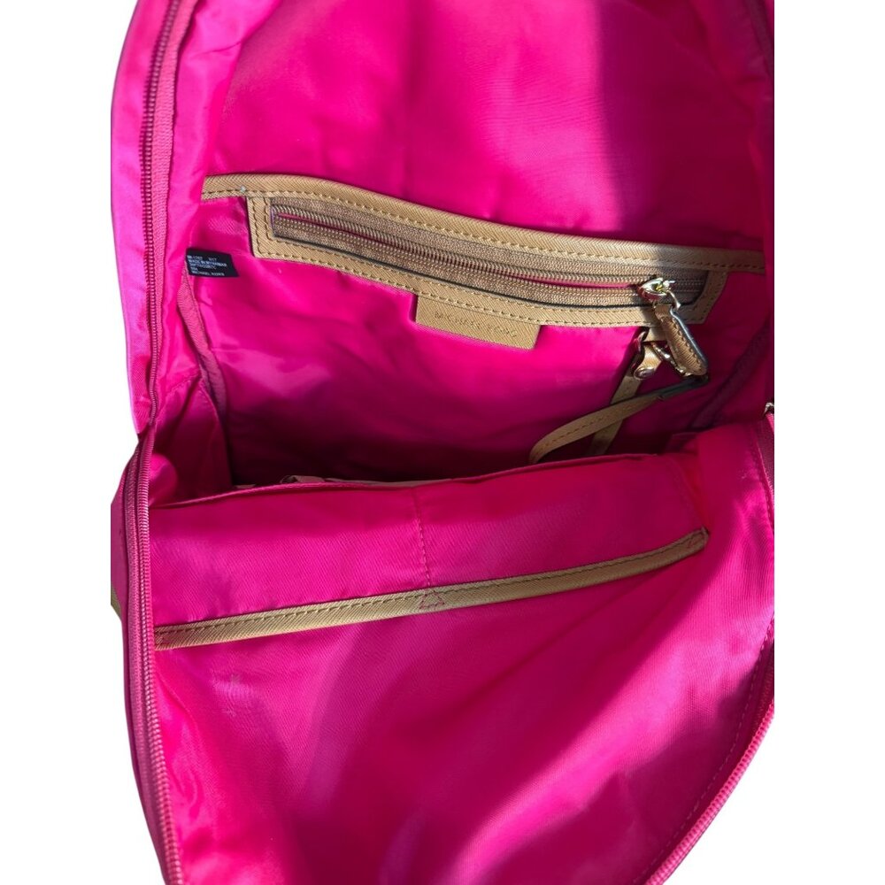 Michael Kors Kelcey‎ Fuchsia Nylon Backpack Bookbag - Picture 8 of 12